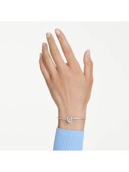SWAROVSKI - Round Cut, Pava, Horse Shoe, Blue, Rhodium Plated Bracelet