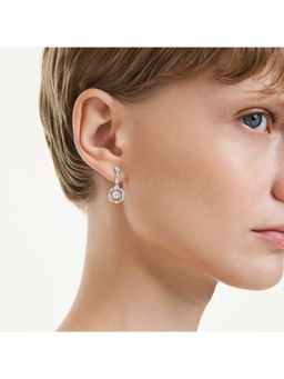 SWAROVSKI - Constella Dancing Stone, White, Rhodium Plated Drop Earrings