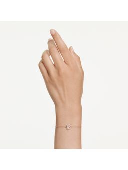SWAROVSKI - Mixed Cuts, Swan, White, Rose Gold-Tone Plated Swan Bracelet