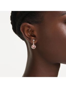 SWAROVSKI - Constella Dancing Stone, Pink, Rose Gold-Tone Plated Drop Earrings