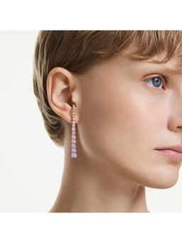 SWAROVSKI - Matrix Gradient of Round Cuts, Rhodium Plated Drop Earrings