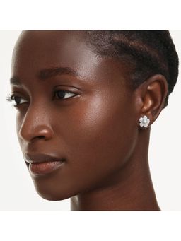 SWAROVSKI - Ariana Grande Crystal Pearl White, Rhodium Plated Stud Earrings