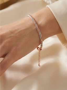 925 SILLER - The Infinity Coil Duo-Tone Bracelet