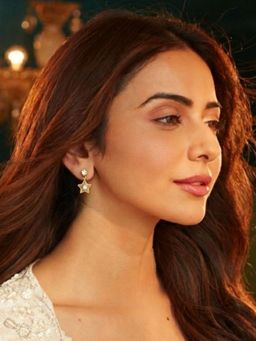Accessher - Gold Ad Star Stud Drop Earrings