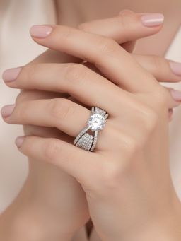 925 SILLER - The Apex Multi-Row Ring