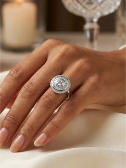 925 SILLER - The Celestia Halo Ring
