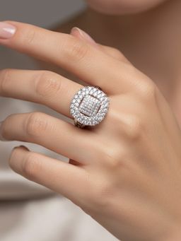 925 SILLER - The Radiance Mosaic Statement Ring