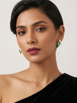 Niscka - Multi-Color Leafy Stud Earrings