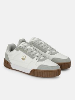 United Colors of Benetton - Men White Lace-up Sneakers