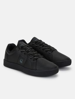 United Colors of Benetton - Men Black Lace-up Sneakers