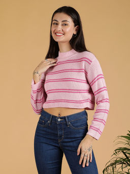 KOTTY - Pink Crop Length Style Sweater
