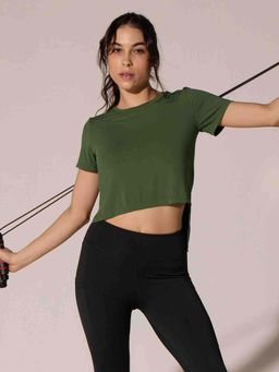 Cava Athleisure - Olive Lay-Low Tee