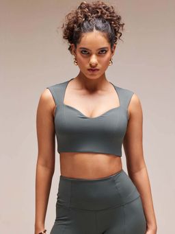 Cava Athleisure - Grey Radiant Sweetheart Neck Top