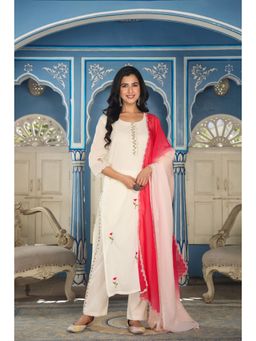 Rangeelo - Masakali Cotton White Kurta (Set of 3)