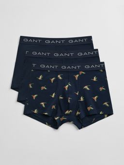 GANT - Men Marine Blue Duck Print Trunks (Pack Of 3)
