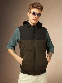 Dennis Lingo - Men Regular Fit Polyester Sleeveless Colorblock Jackets