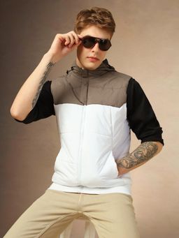 Dennis Lingo - Men Regular Fit Polyester Sleeveless Colorblock Jackets