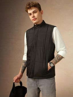 Dennis Lingo - Men Regular Fit Polyester Sleeveless Solid Jackets