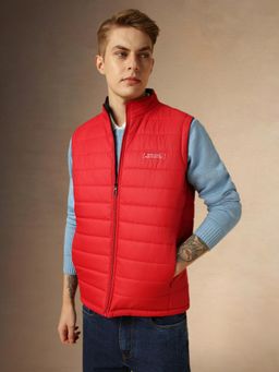 Dennis Lingo - Sleeveless Mock Collar Solid Regular Fit Men Jackets