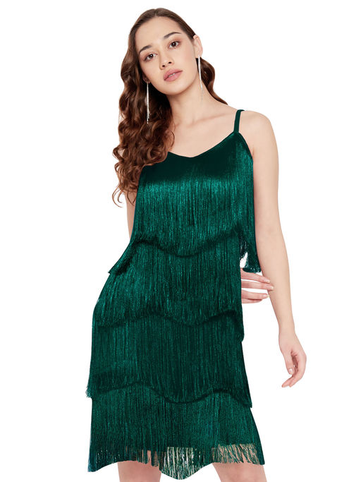 green emerald velvet dress Mood For Martini Satin Maxi Dress Green