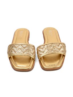 Vanilla Moon - Women Glenda Gold Slip On Open Toe