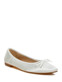 Rag & Co - Women Satin Black Slip On Ballerina