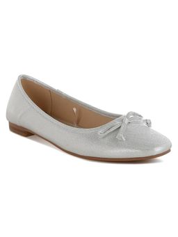 Rag & Co - Women Metallic Silver Slip On Ballerina