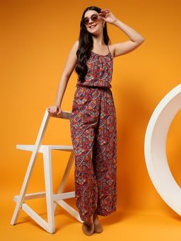 BRINNS - Women Shoulder Strap Basic Brown Jumpsuit