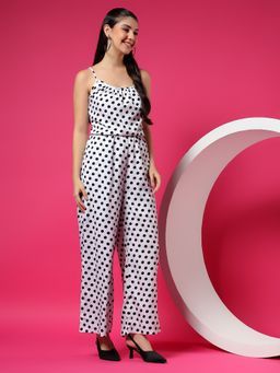 BRINNS - Women Shoulder Strap Basic White Jumpsuit