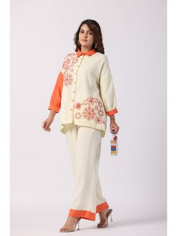 STIL-O-STITCH - Orange Colour Shirt with Pant