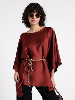 SHOWOFF - Women Maroon Kaftan Top