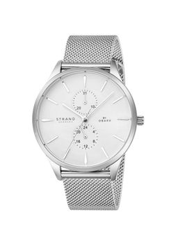 Strand by Obaku - Beaufort Steel White Dial Multifunction Watch For Men (S703GMCIMC)