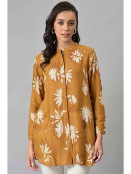 W - Mustard Floral Top