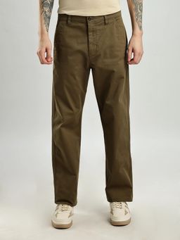 Calvin Klein - Straight Fit Solid Mid Rise Trouser
