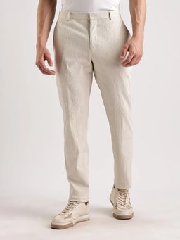 Calvin Klein - Regular Fit Textured Mid Rise Trouser