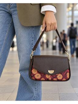 Teal by CHUMBAK - Dark Brown Crimson Marigold Muse Sling Bag