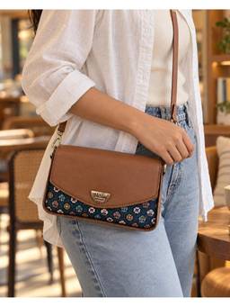 Teal by CHUMBAK - Multi-Color Pixel Flower Sling Bag