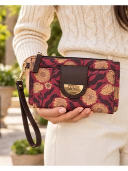 Chumbak - Red Crimson Marigold Muse Wristlet Wallet