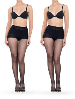 Shapercult - Ultra Premium Anti-Scratch Black Stockings (Pack of 2)