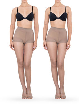 Shapercult - Ultra Premium Anti-Scratch Brown Stockings (Pack of 2)