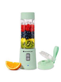 Wonderchef - Twister Portable Blender, 500ml Type-c Charge, Mint Green
