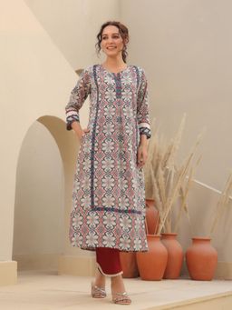 Rain & Rainbow - Women Printed Round Neck Kurta