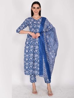 Rajnandini - Women Cotton Blend Floral Printed Kurta Pant With Dupatta