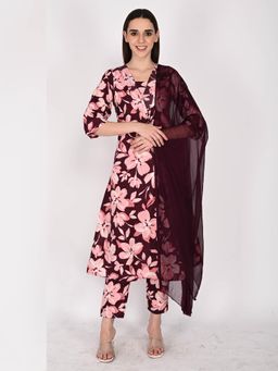 Rajnandini - Women Cotton Blend Floral Printed Kurta Pant With Dupatta