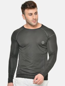 CHKOKKO - Mens Black Gym Full Sleeves T-Shirt
