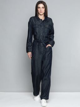 Levi's - Womens Blue Shirt Collar Jumpsuits