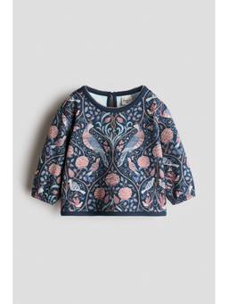 H&M - Girls Blue Patterned Sweatshirt