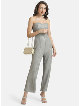 Kazo - Grey Tube Jumpsuit With Princess Lines
