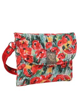 Coco Candy - Floral Print Sling Bag- Red
