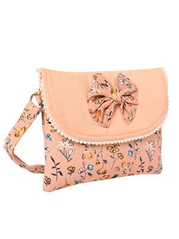 Coco Candy - Floral Bow Sling Bag - Peach